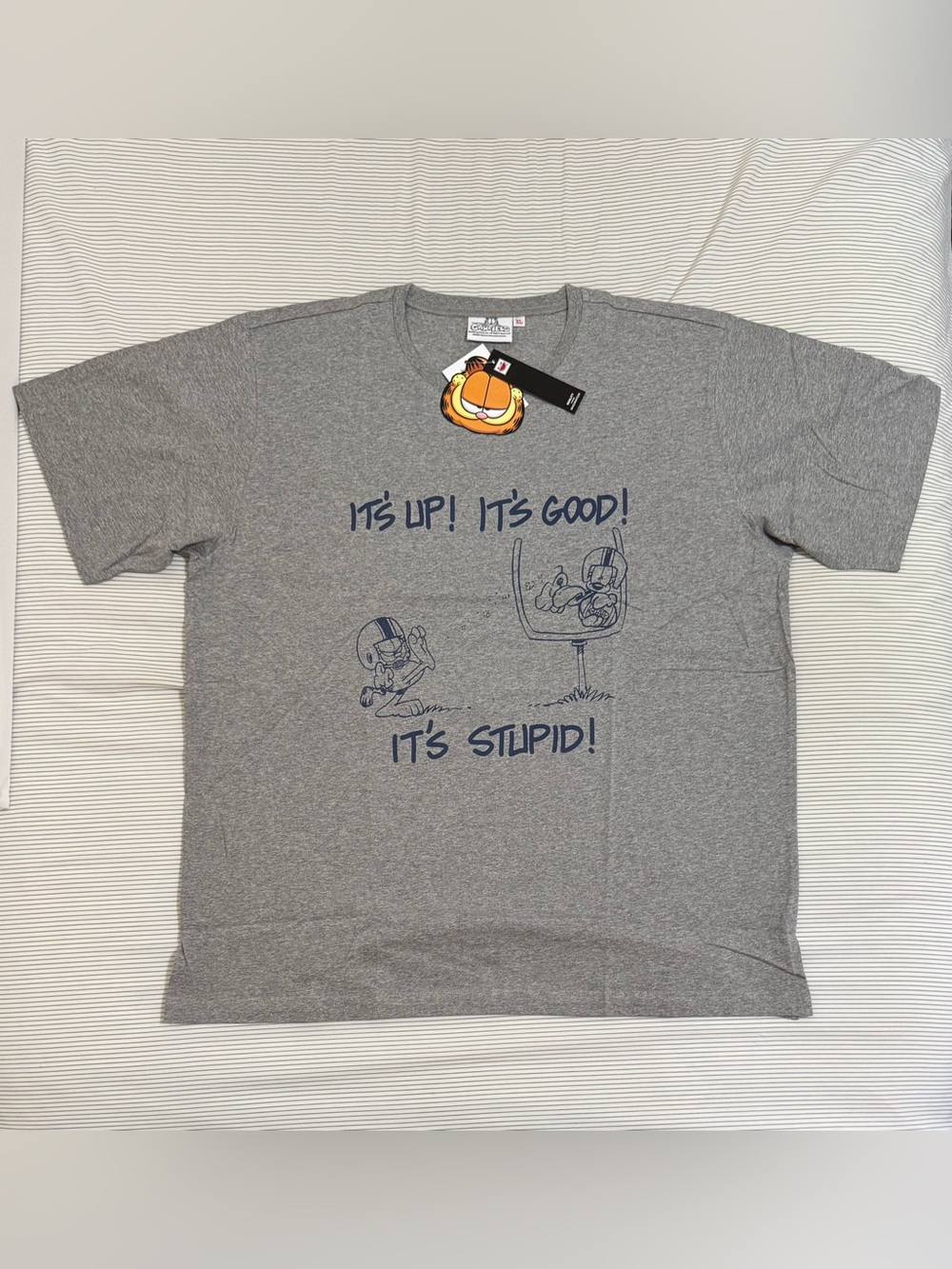 Garfield Odie Gray Graphic T-Shirt Unisex XL Extra Large (23 inch PtP) NWT